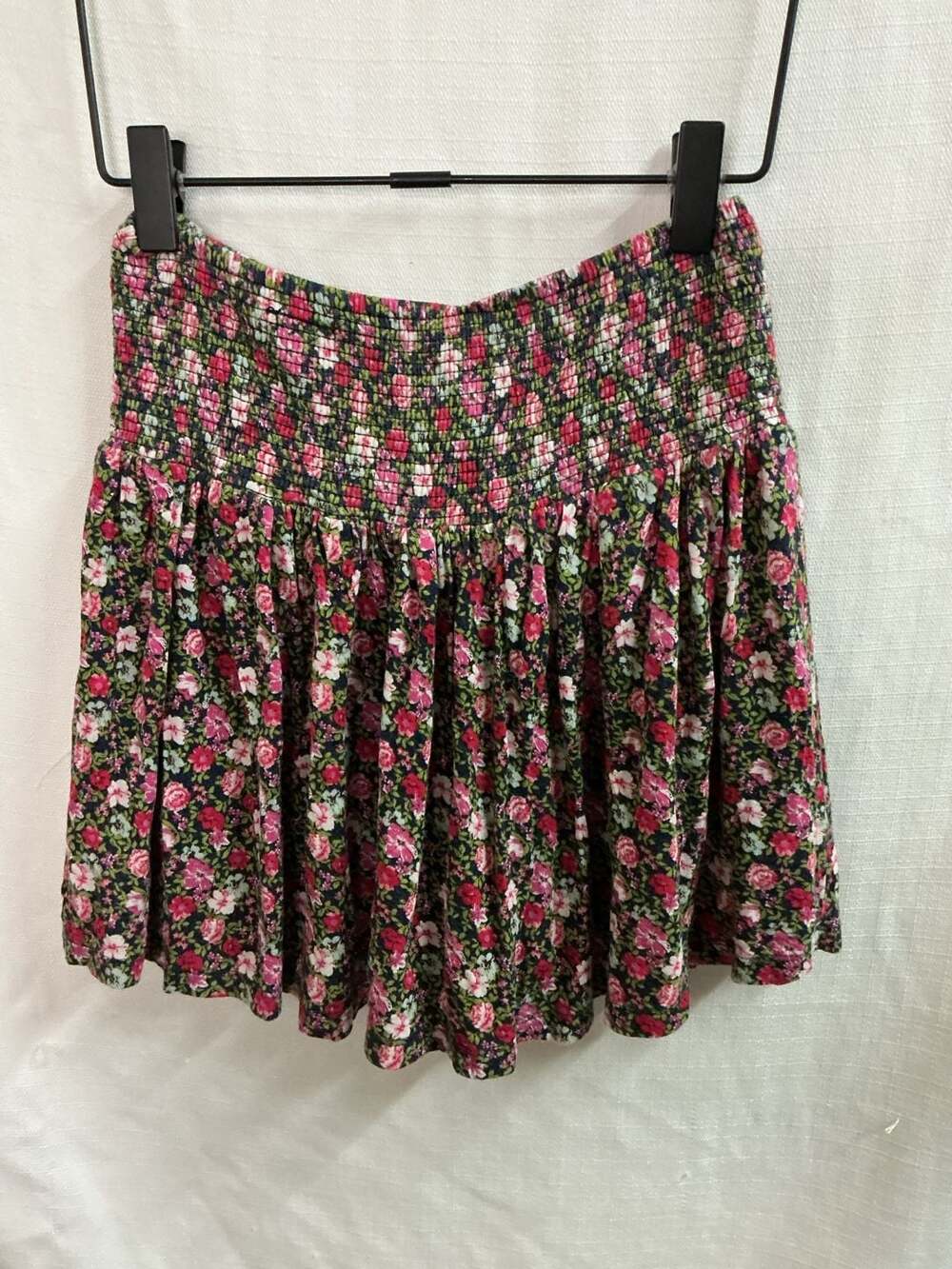Forever 21 Floral Smocked Waist Mini Skirt Size XS